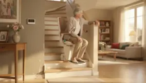 personne agee monte escalier moderne autonomie