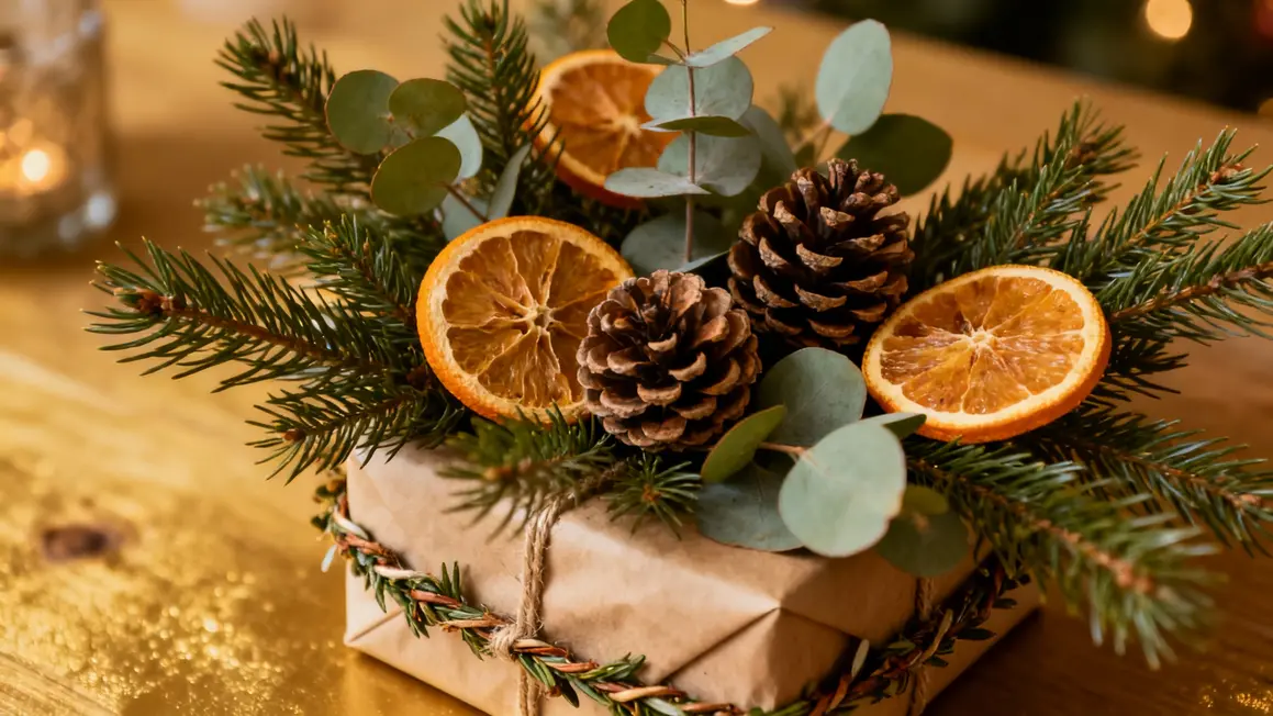 centre table sapin orange sechee noel budget mini
