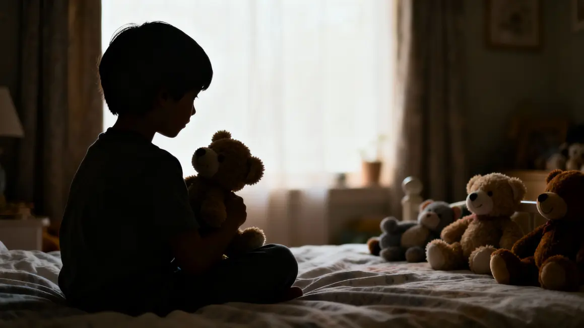 enfant avec peluche soutien émotionnel