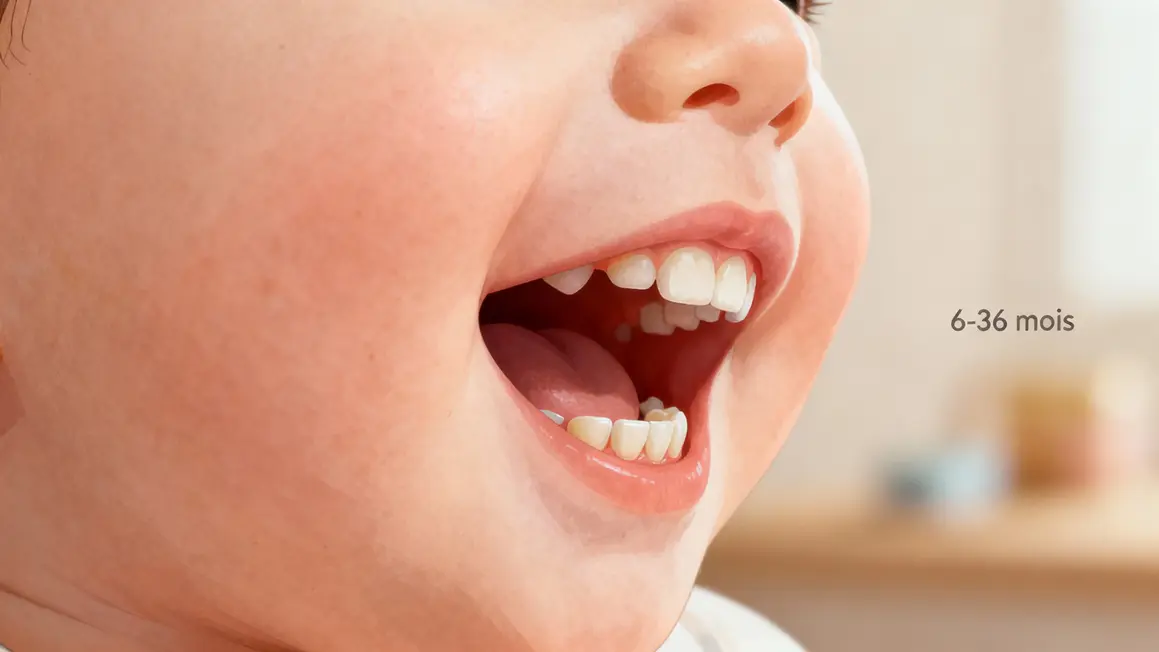 illustration bouche bebe eruption dents lait