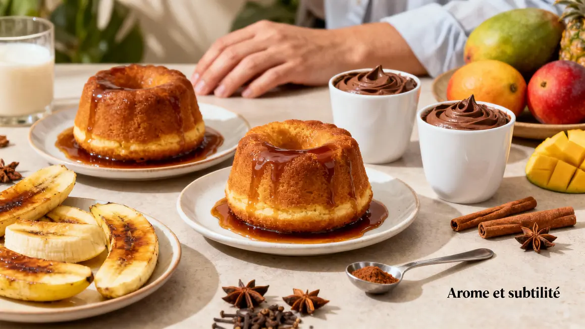 Rhum blanc pâtisserie gâteaux banane chocolat