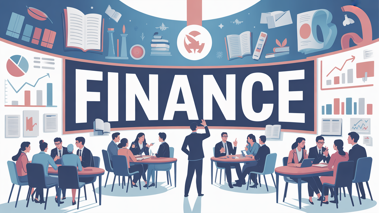 Image etude en finance salle universitaire silhouettes etudiants