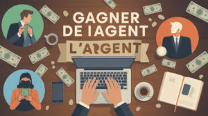 Comment gagner beaucoup d argent silhouettes argent bureau