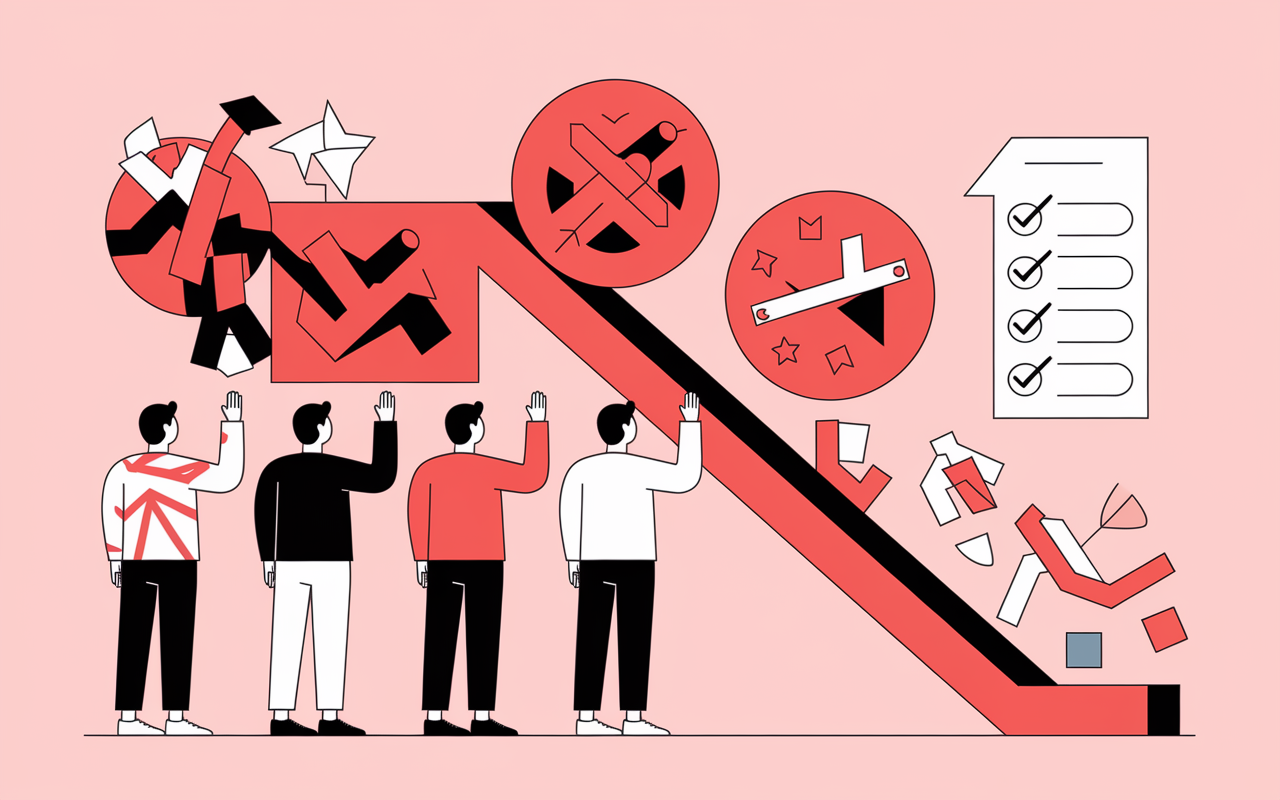 Illustration erreurs conseil marketing checklist