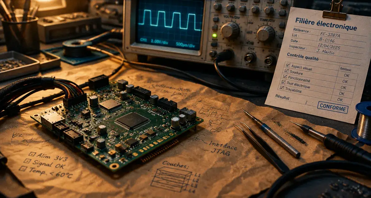 Entreprise electronique : atelier électronique, PCB et contrôle qualité